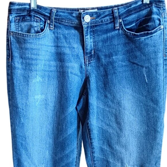 L.E.I. Bridget Curvy Bootcut Womens Jeans Size 16 Blue Denim 36x34 - Picture 2 of 6